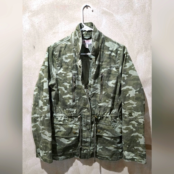 Arizona Women's Jacket Zip Snap Front Camo Camoflauge Jacket Large - Picture 1 of 7